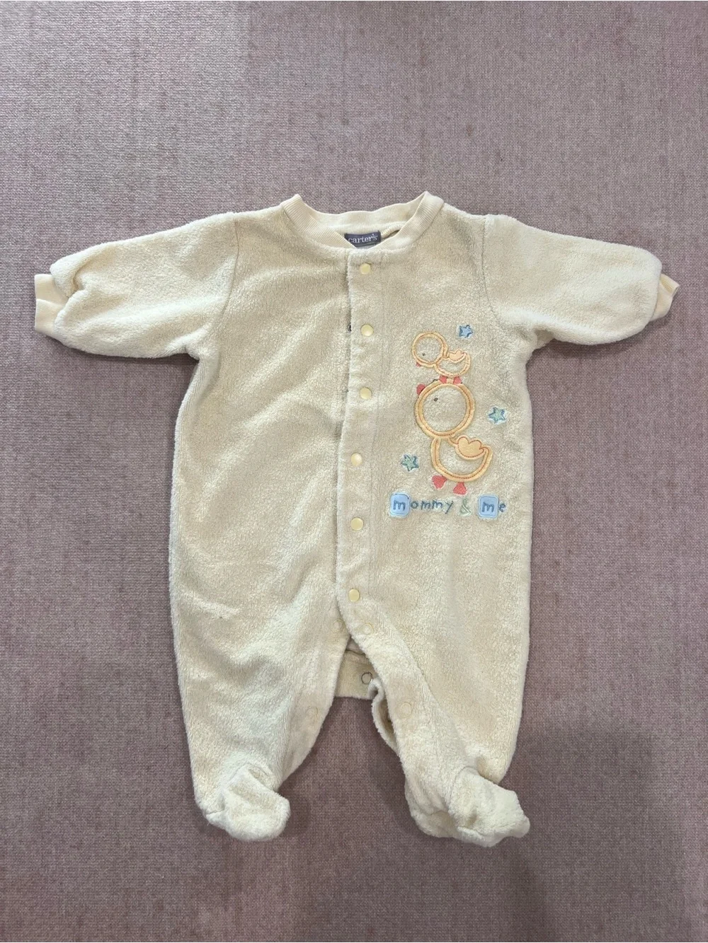 Baby 3 Piece Bundle of 3 Onesies in Size 3 Months Footed Onesies Cozy Bundle